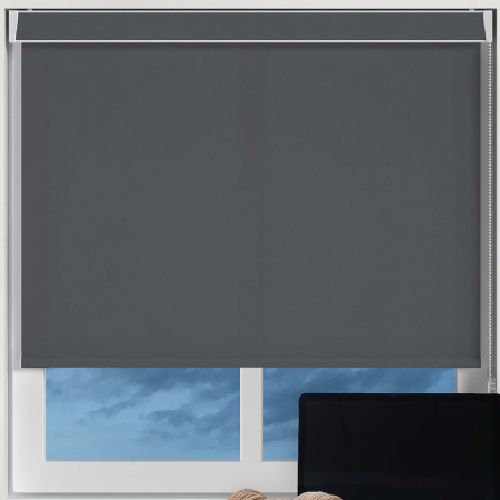 Luxe Charcoal Pelmet Roller Blinds Frame