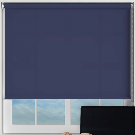 Luxe Dark Blue Roller Blinds Frame