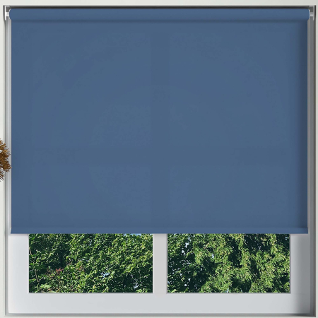 Luxe Denim Cordless Roller Blinds Frame
