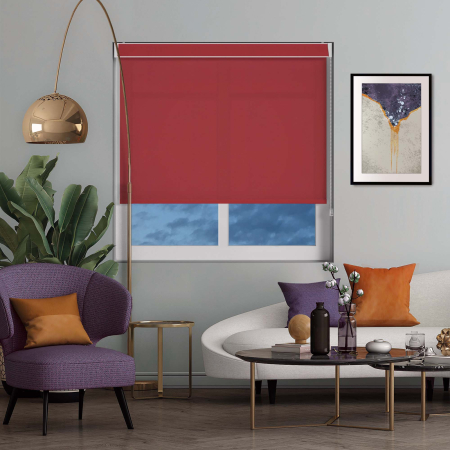Luxe Redcurrant Pelmet Roller Blinds