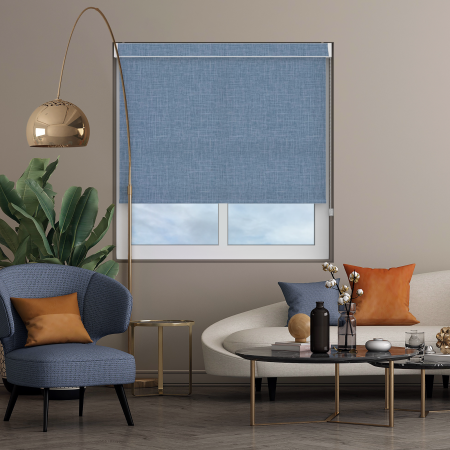Lyra Blue Pelmet Roller Blind Image 2