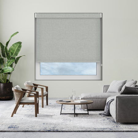 Lyra Grey Pelmet Roller Blind Image 2