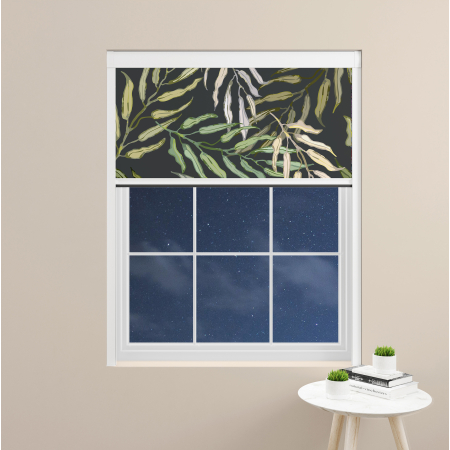 Majestic Palms Dark XL Bloc Blinds Cassette Blinds Inside Fit