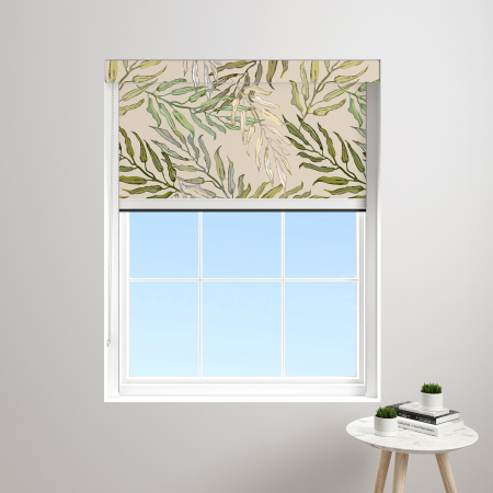 Majestic Palms Light XL Bloc Blinds Cassette Blinds Inside Fit Close Up