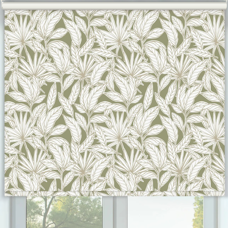 Maui Green Cordless Roller Blinds Frame