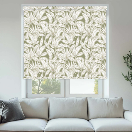 Maui Green No Drill Roller Blinds