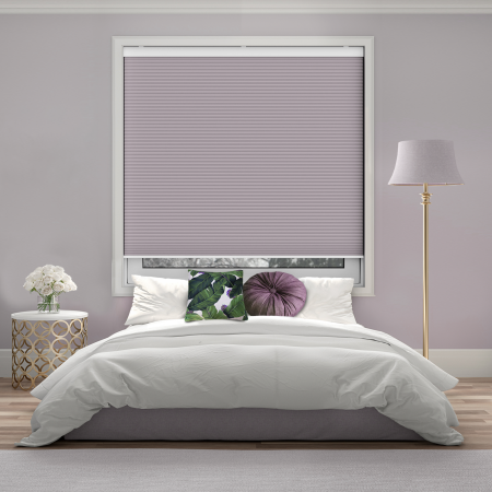 Maven Dusk Pink Blackout Cordless Honeycomb Pleated Blind Open