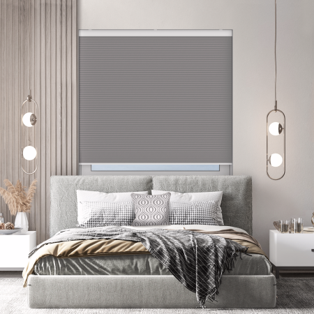 Maven Ebony Earth Blackout Cordless Honeycomb Pleated Blind Open