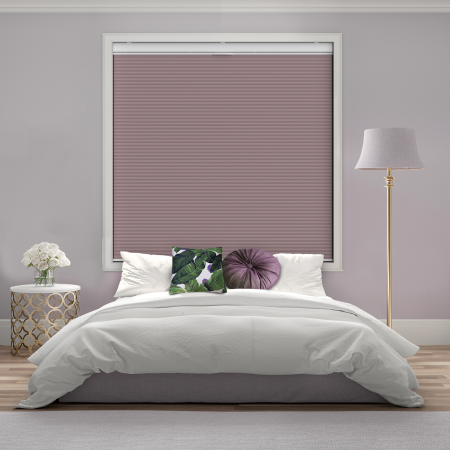 Maven Pink Blackout Cordless Top Down Bottom Up Honeycomb Pleated Blind Open