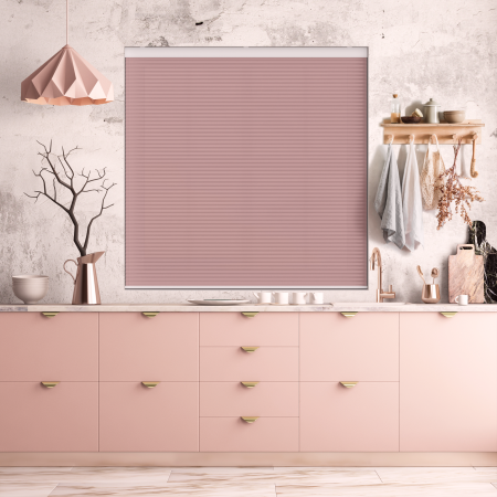 Maven Soft Pink Cordless Honeycomb Pleated Blind Closed