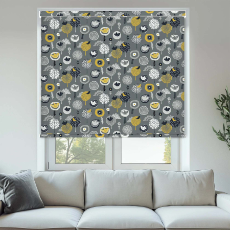 Meadowlark Midnight Pelmet Roller Blinds