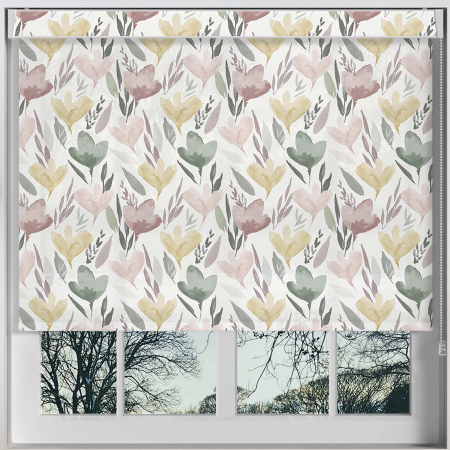 Melia Muted Pelmet Roller Blinds Frame