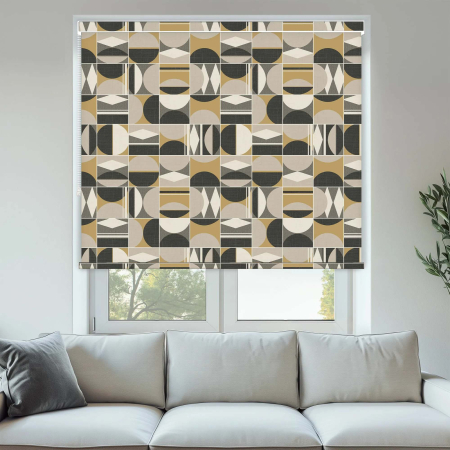 Mercer Ochre Pelmet Roller Blinds