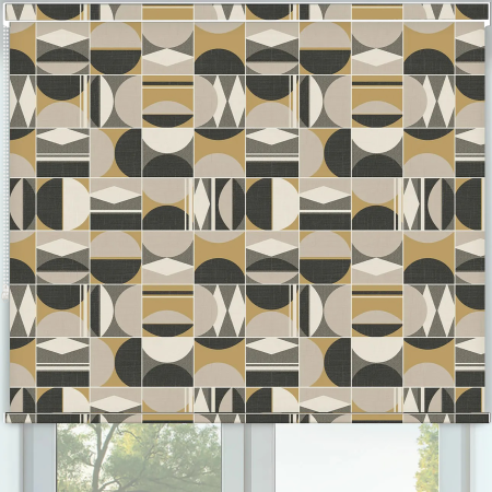 Mercer Ochre Pelmet Roller Blinds Frame