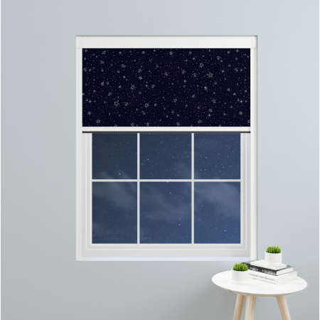 Midnight Sparkle Blue Bloc Blinds Cassette Blinds Inside Fit
