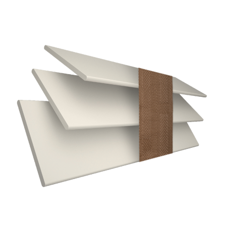 Mirage Faux Wood with Toffee Tape Wood Venetian Blinds 3 Slats