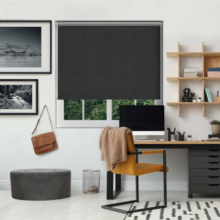 Mirage Solar Black Cordless Roller Blinds