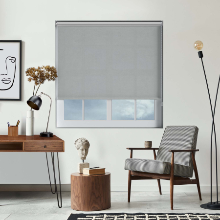 Mirage Solar Pewter Roller Blinds