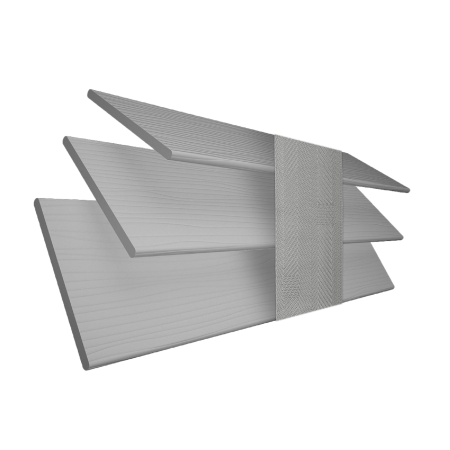 Mission Wood Grain Faux Wood with Lunar Tape Wood Venetian Blinds 3 Slats