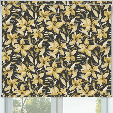 Moonbeam Ochre Pelmet Roller Blinds Frame
