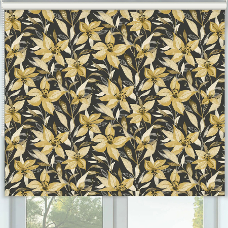Moonbeam Ochre Roller Blinds Frame
