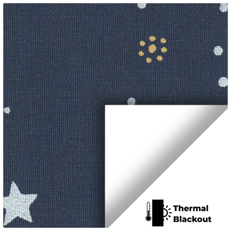 Night Sky Blue Roller Blinds Scan