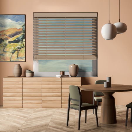 Nordic Wood Venetian Blinds Open