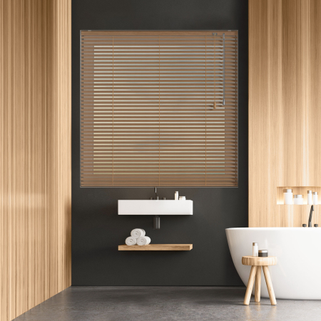 Oak Venetian Blinds Open