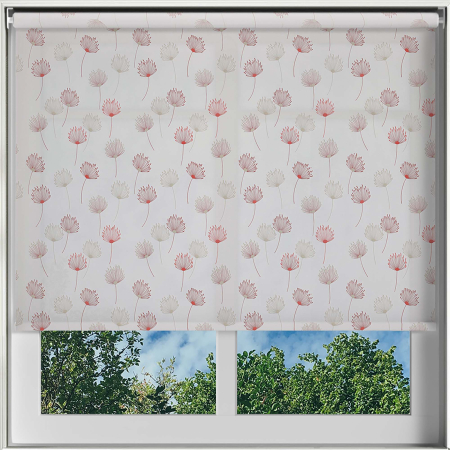 Odi Maroon Cordless Roller Blinds Frame