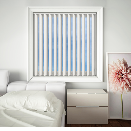Oona Snow Replacement Vertical Blind Slats Open