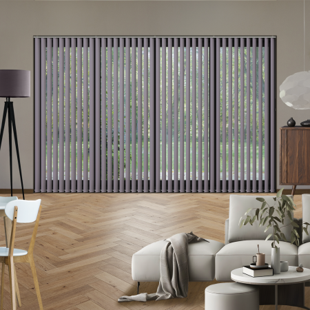 Origin Amethyst Vertical Blinds Open