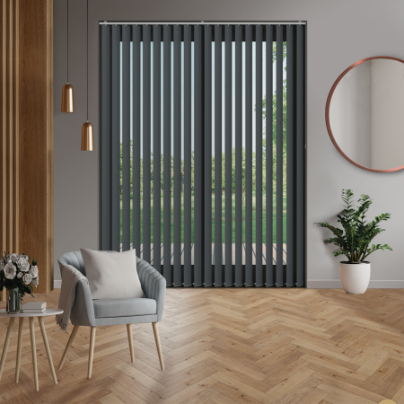 Origin Anthracite Replacement Vertical Blind Slats Open