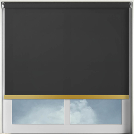 Origin Black Gold Bottom Bar Cordless Roller Blinds Frame