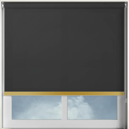Origin Black Gold Bottom Bar Roller Blinds Frame
