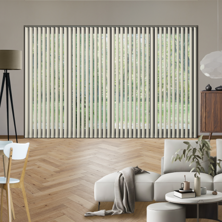 Origin Cream Vertical Blinds Open