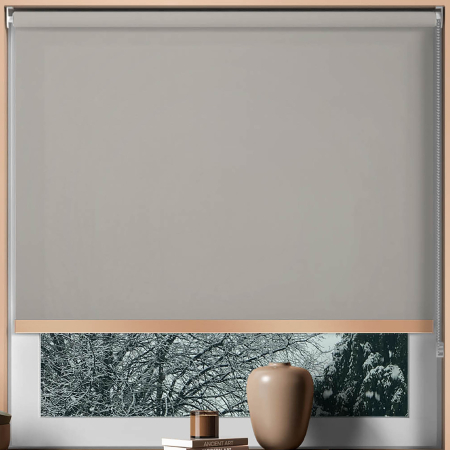 Origin Hopsack Copper Bottom Bar Roller Blinds Frame