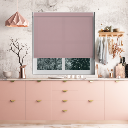 Origin Pastel Pink Pelmet Roller Blinds