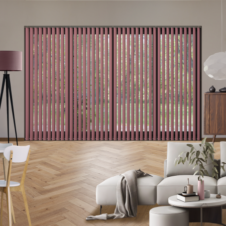 Origin Plum Vertical Blinds Open