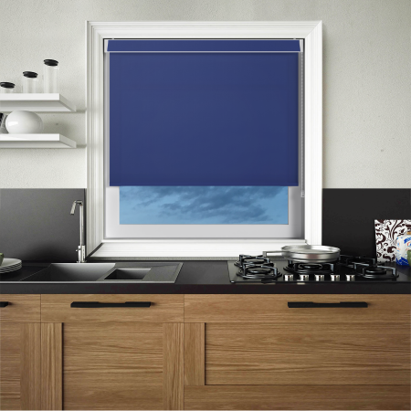 Origin Rich Blue Pelmet Roller Blinds
