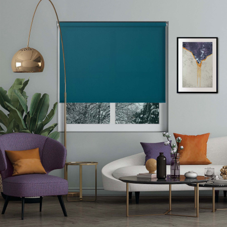 Origin Rich Teal Cordless Roller Blinds