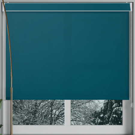 Origin Rich Teal Pelmet Roller Blinds Frame