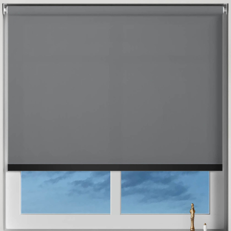 Origin Rock Grey Black Bottom Bar Cordless Roller Blinds Frame