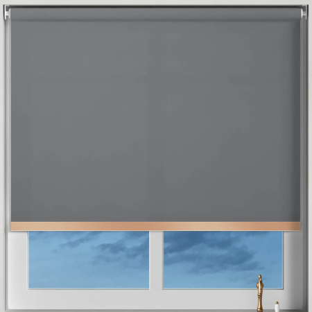 Origin Rock Grey Copper Bottom Bar Cordless Roller Blinds Frame