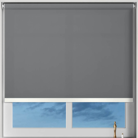 Origin Rock Grey White Bottom Bar Cordless Roller Blinds Frame