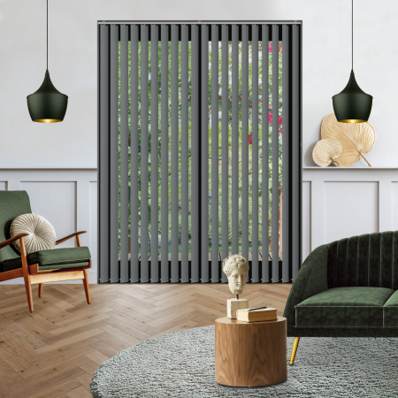 Origin Rock Grey Replacement Vertical Blind Slats Open