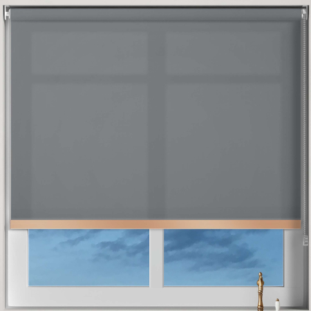 Origin Rock Grey Copper Bottom Bar Roller Blinds Frame