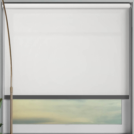 Origin White Anthracite Bottom Bar Cordless Roller Blinds Frame