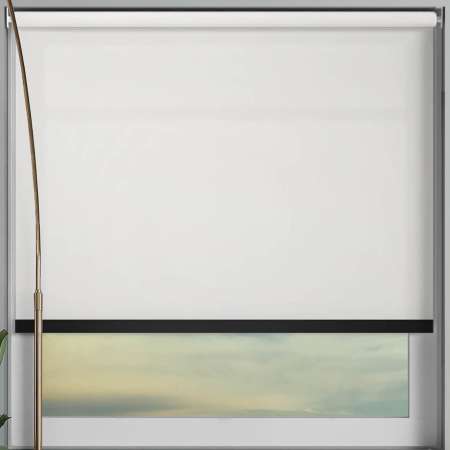 Origin White Black Bottom Bar Cordless Roller Blinds Frame