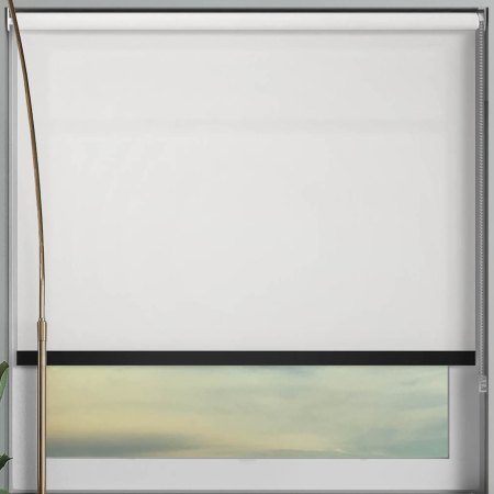 Origin White Black Bottom Bar Roller Blinds Frame