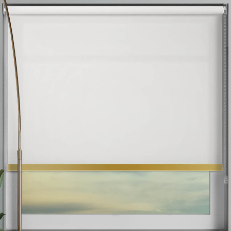 Origin White Gold Bottom Bar Roller Blinds Frame
